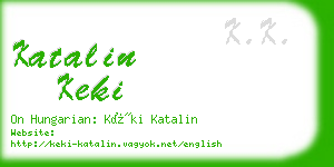 katalin keki business card